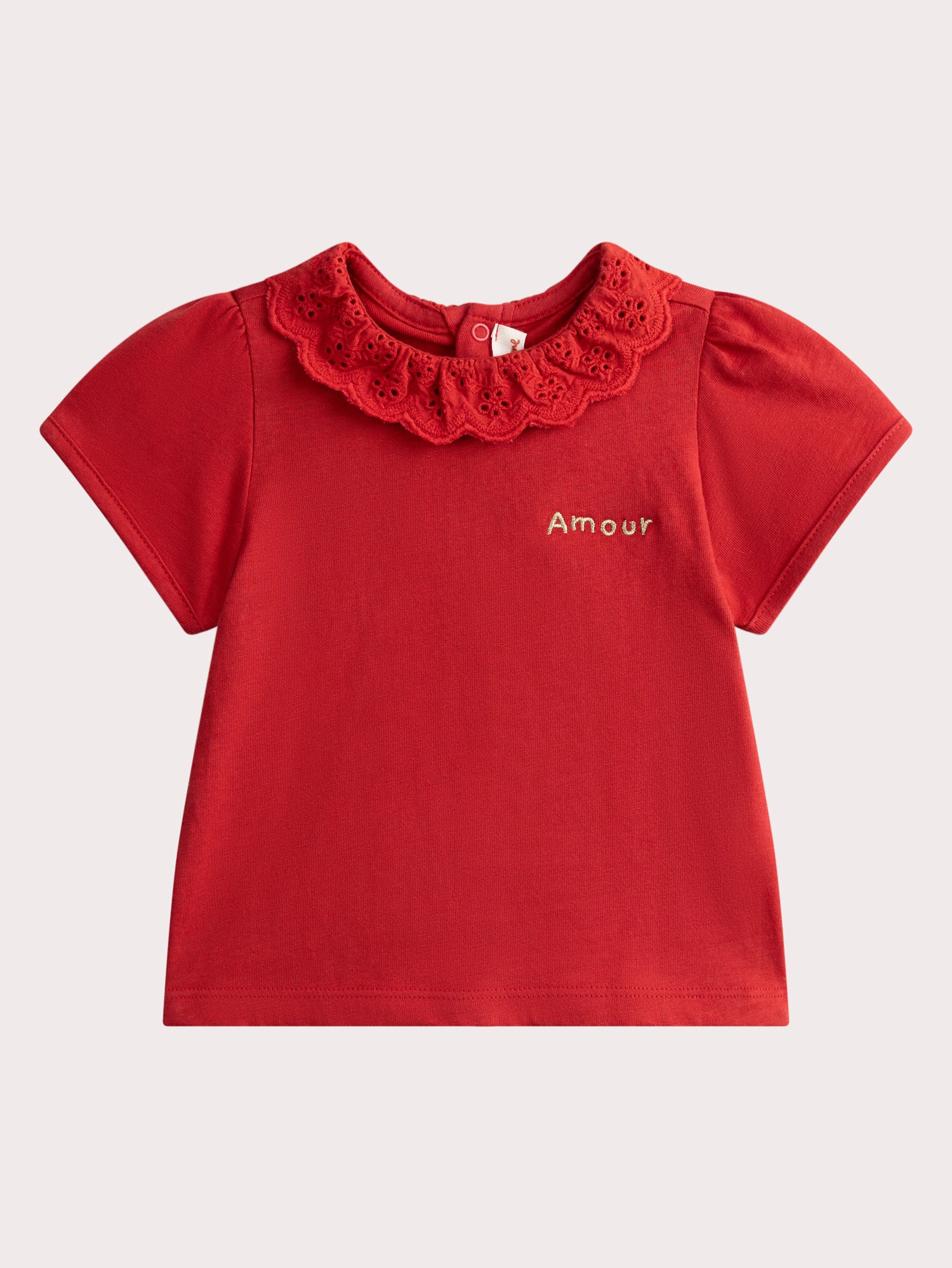 Brassiere Rossa a Maniche Corte per Bebè Femminile