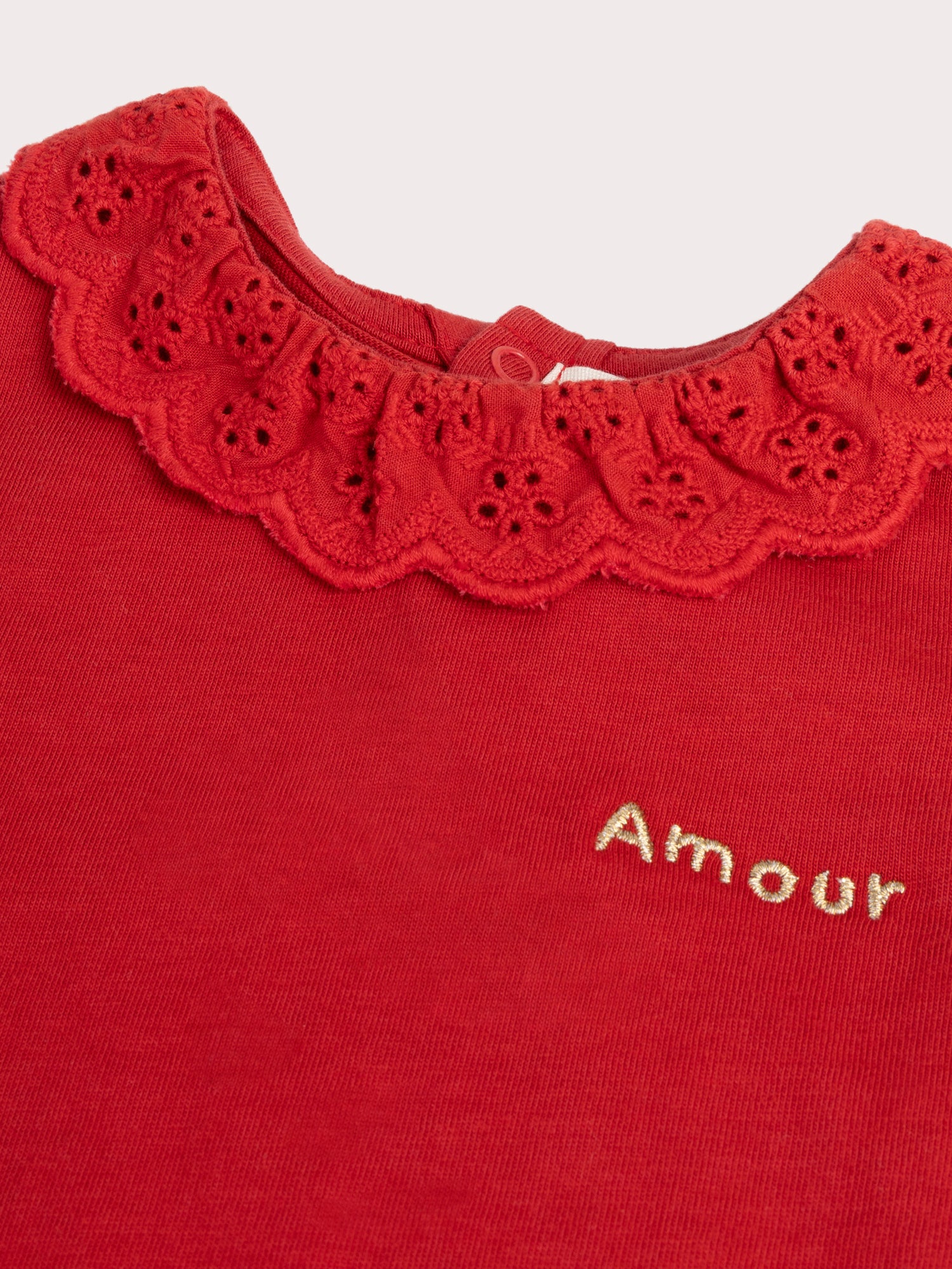 Brassiere Rossa a Maniche Corte per Bebè Femminile