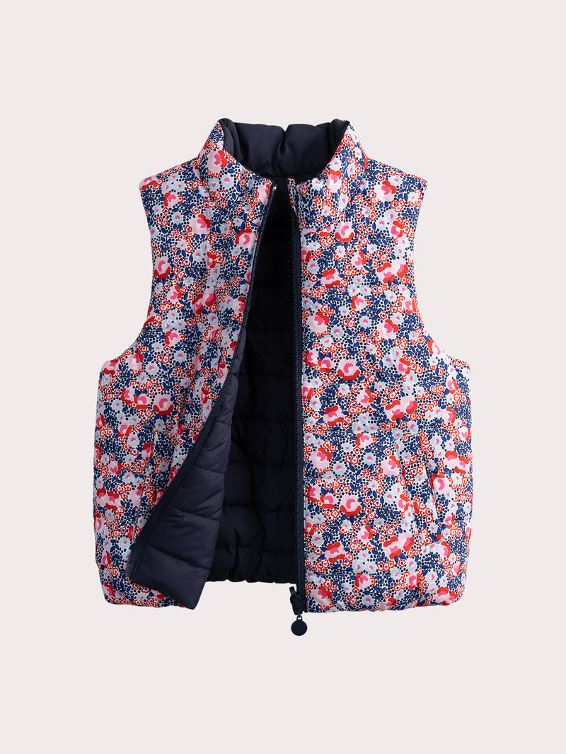 Gilet reversibile blu navy senza maniche