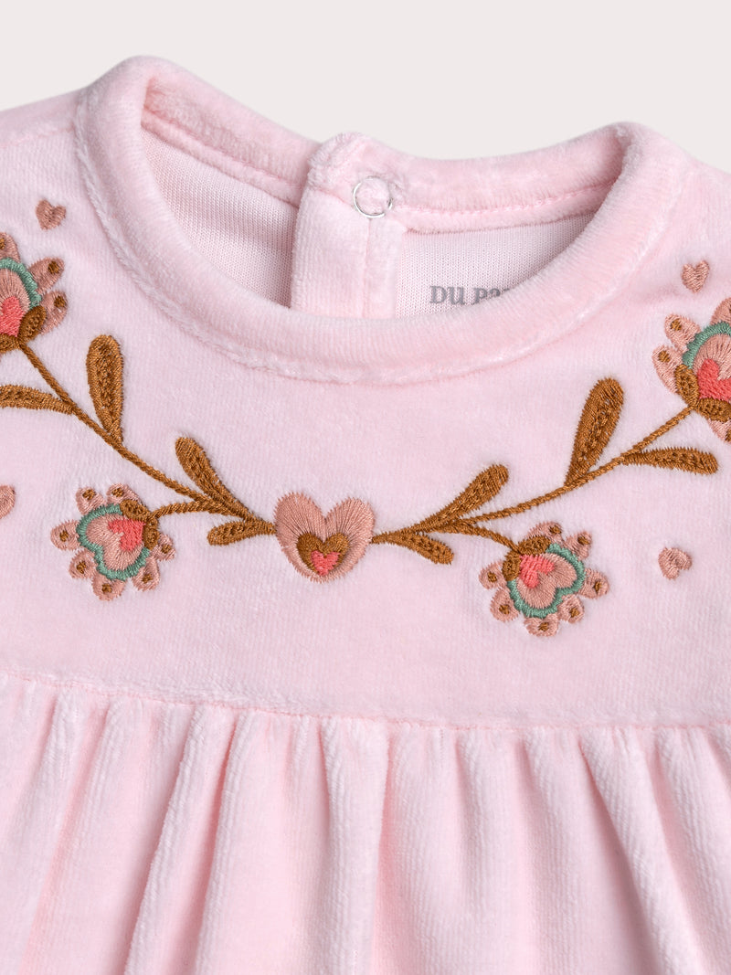 Tutina rosa pallido per bambina