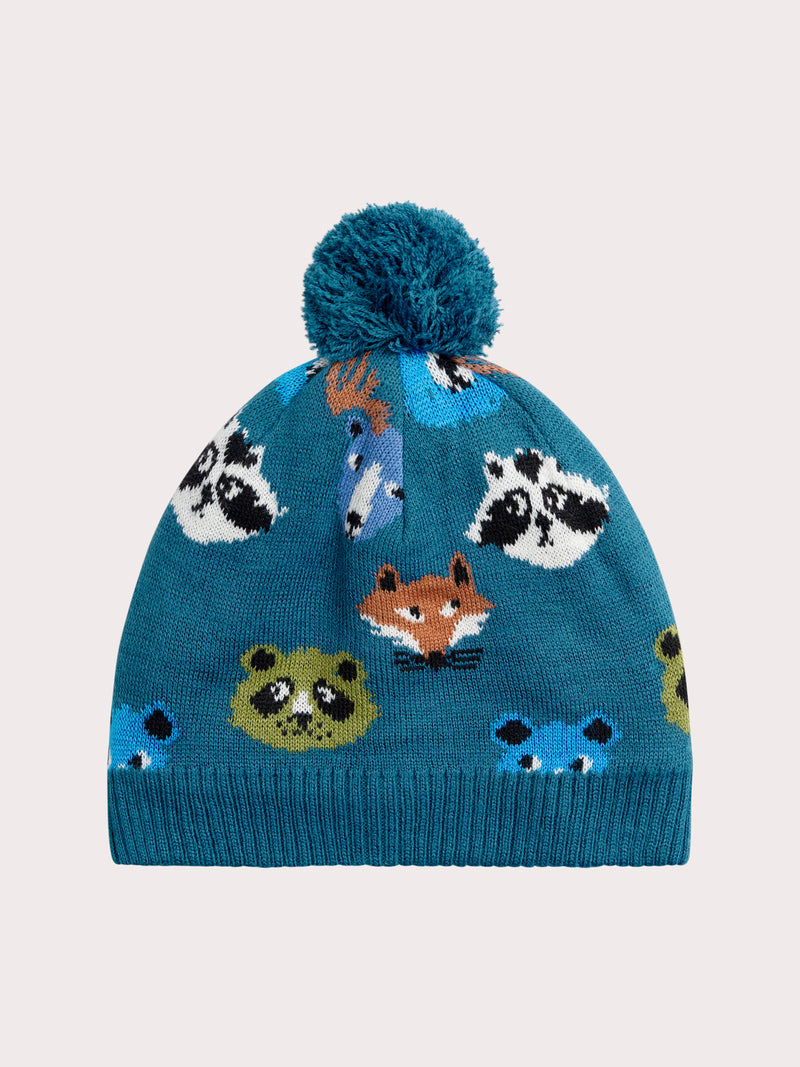 Cappello Blu con Motivo Fantasia per Bambino