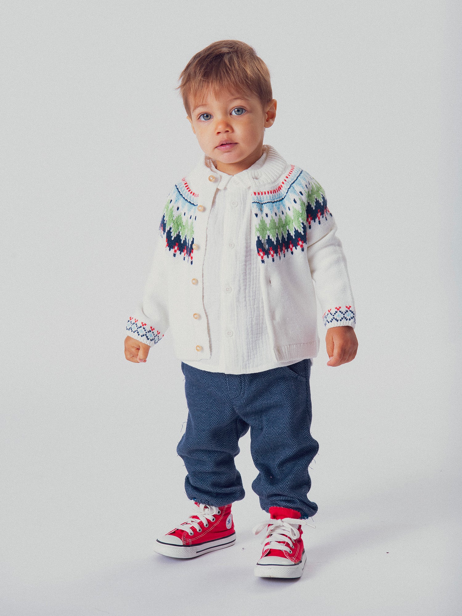 Gilet jaquard per bambino