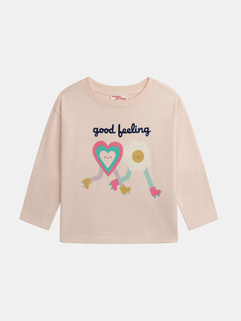 T-shirt a Maniche Lunghe Good Feeling per Ragazze
