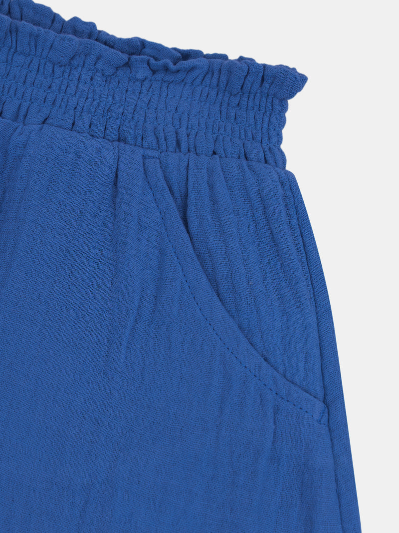 Short blu scuro con tasche per ragazze
