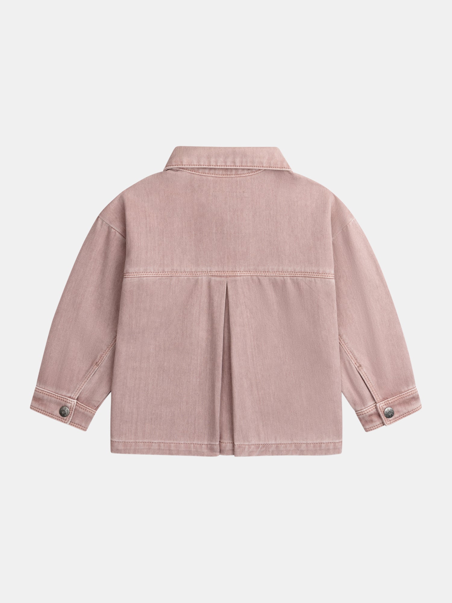 Veste rose à broderies cœur pour fille
