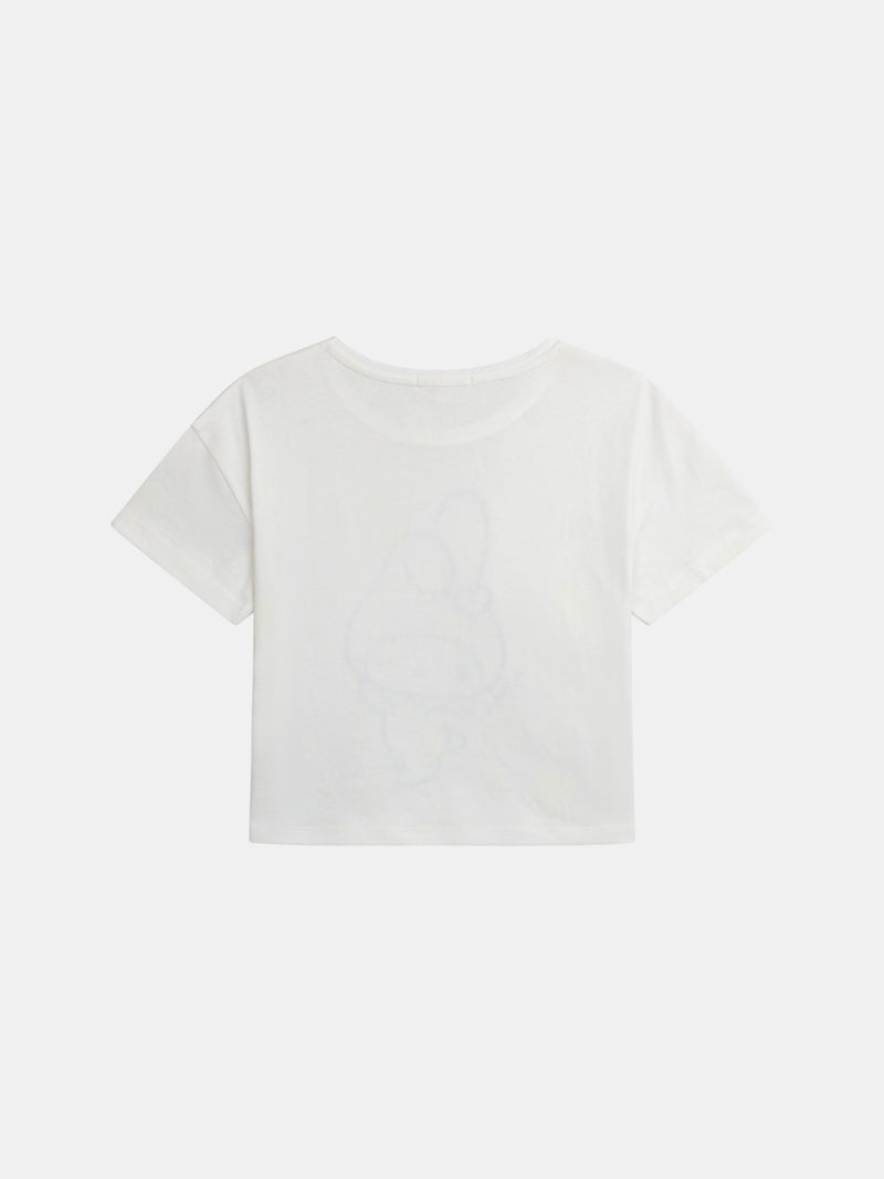 T-shirt bianca con stampa fotochromica