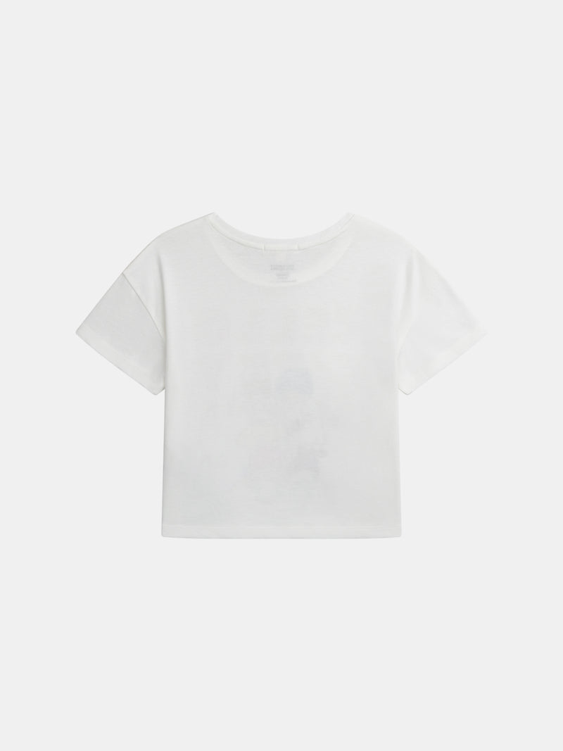 T-shirt bianca con Hello Kitty e amici