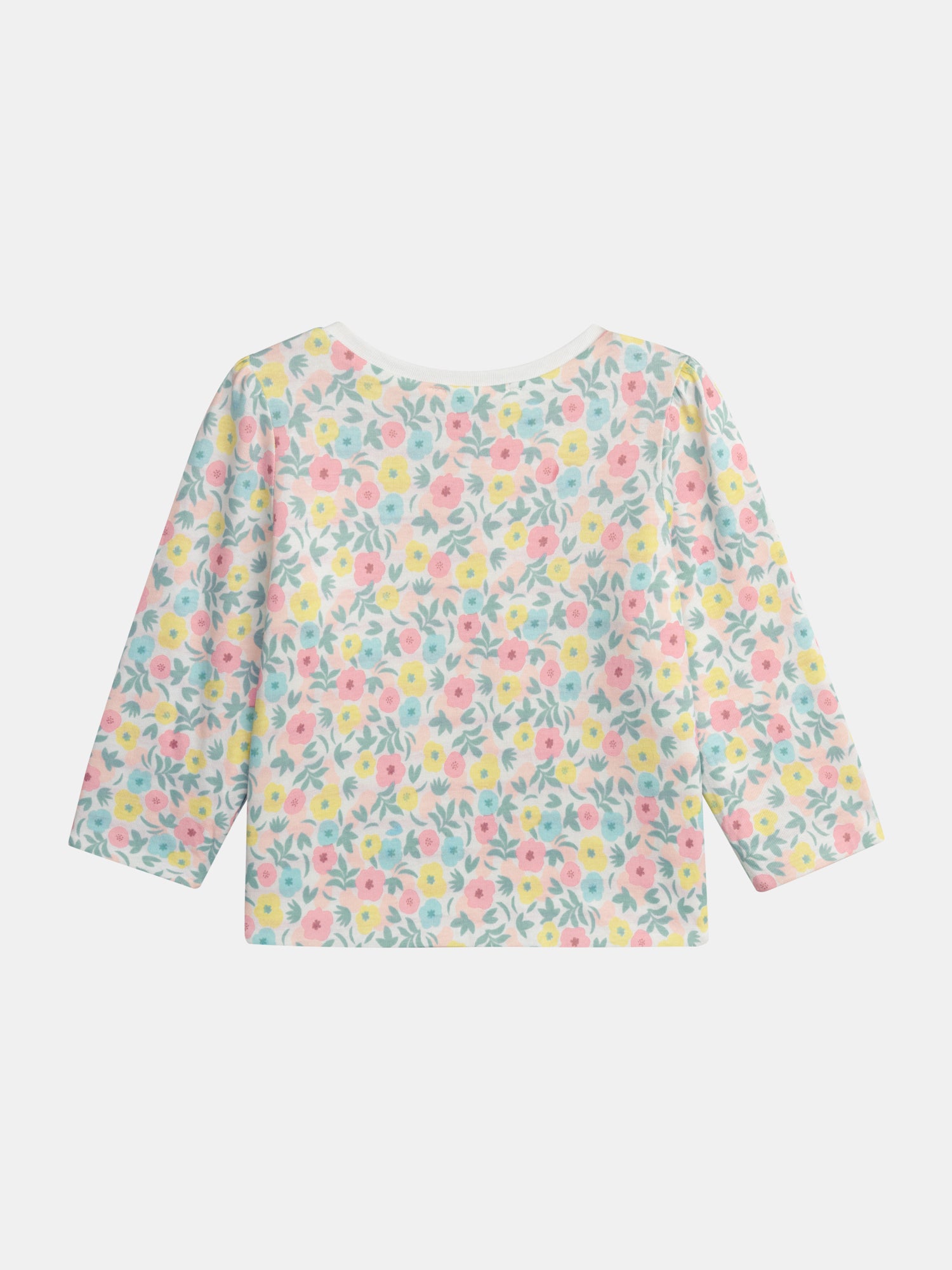 T-shirt reversibile con stampa di fiori pastello per bambina
