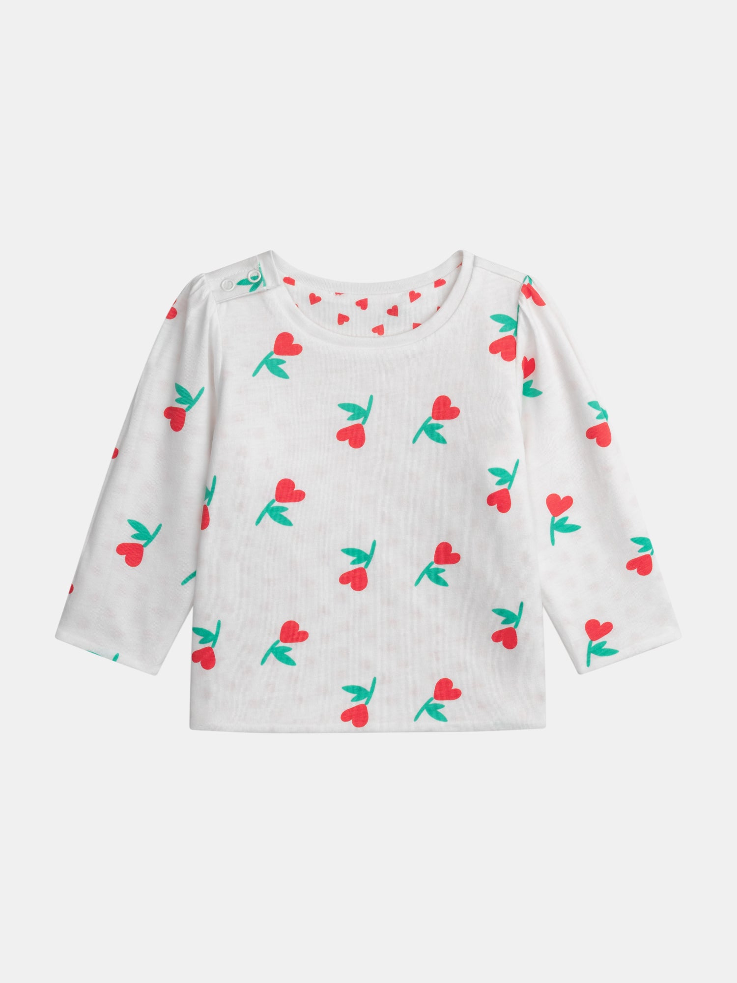 T-shirt réversible motif cœur pour bébé fille