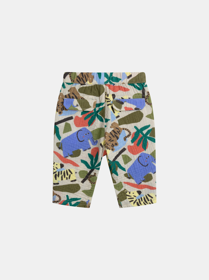 Pantaloni a stampa della giungla per bambini