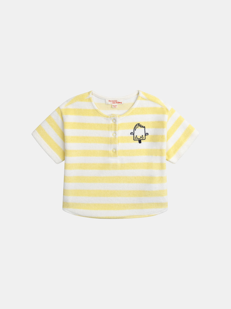 Completo a righe giallo per bambino
