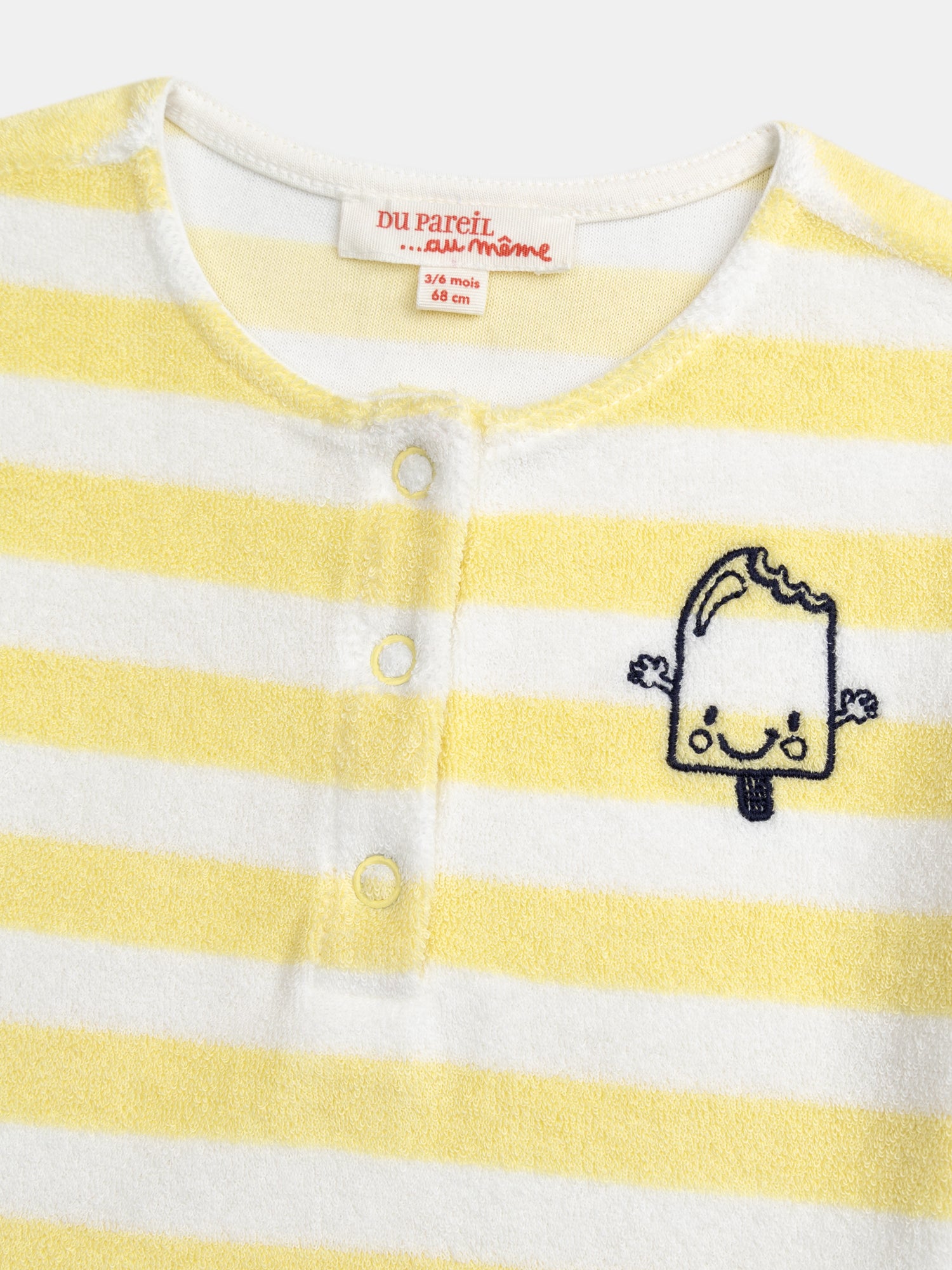 Completo a righe giallo per bambino