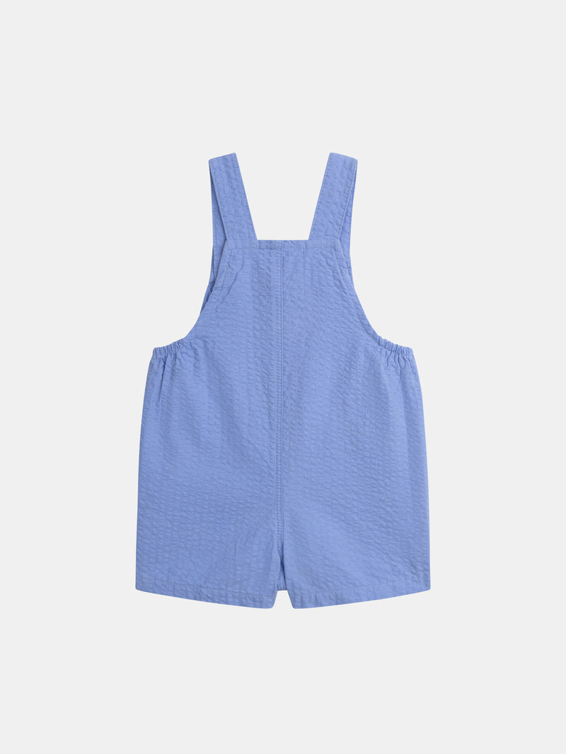 Salopette corta blu per bambino