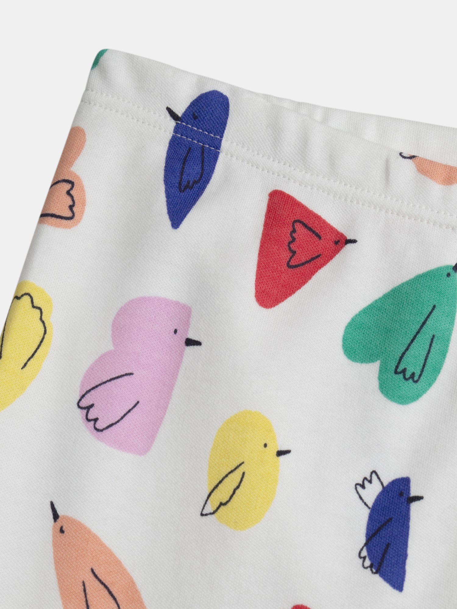 Pyjama écru imprimé all-over oiseaux pour fille