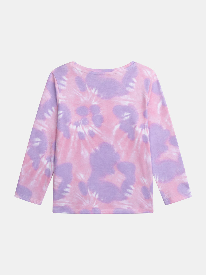 Pigiama Tie-Dye Viola con Motivo 'Pony Skateboarding Fever' per Ragazze