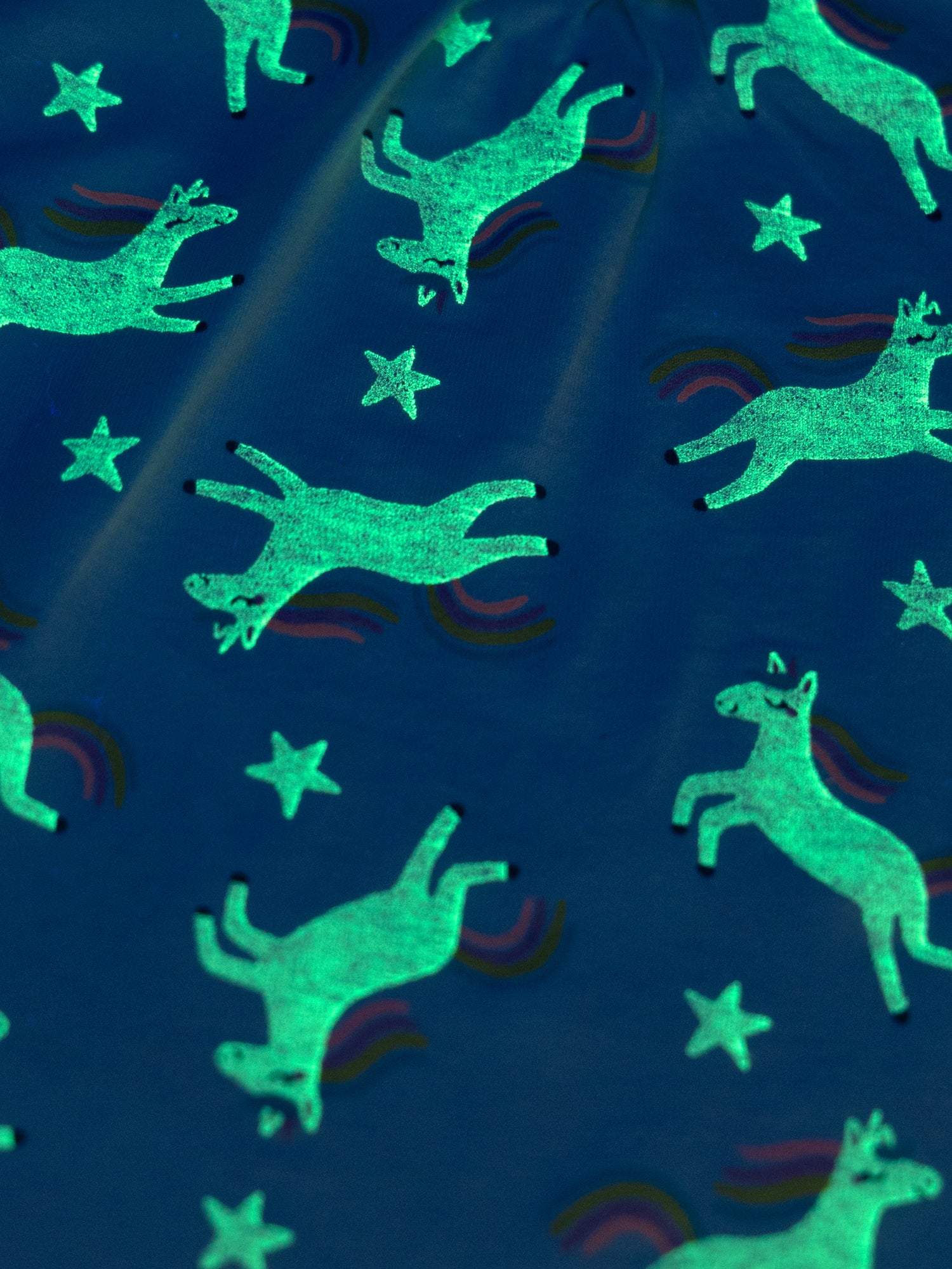 Abito da notte fosforescente con stampa di "Unicorni Magici" per ragazze