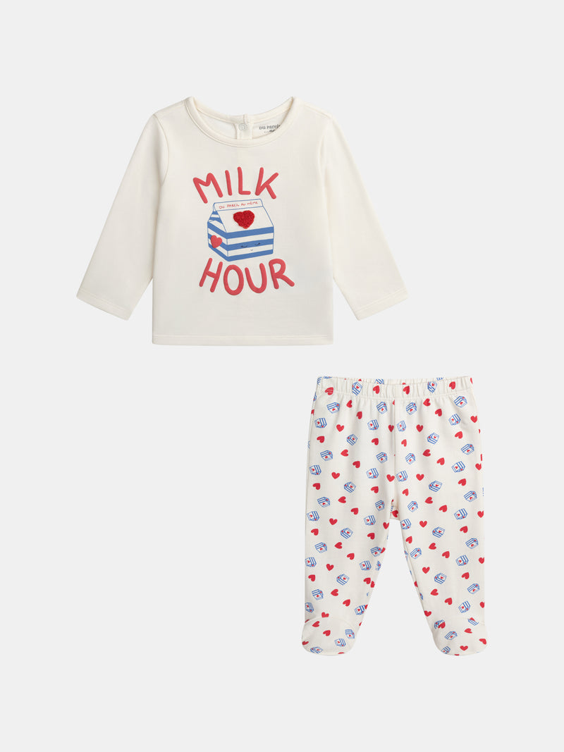 Pigiama "Milk Hour" per bambina