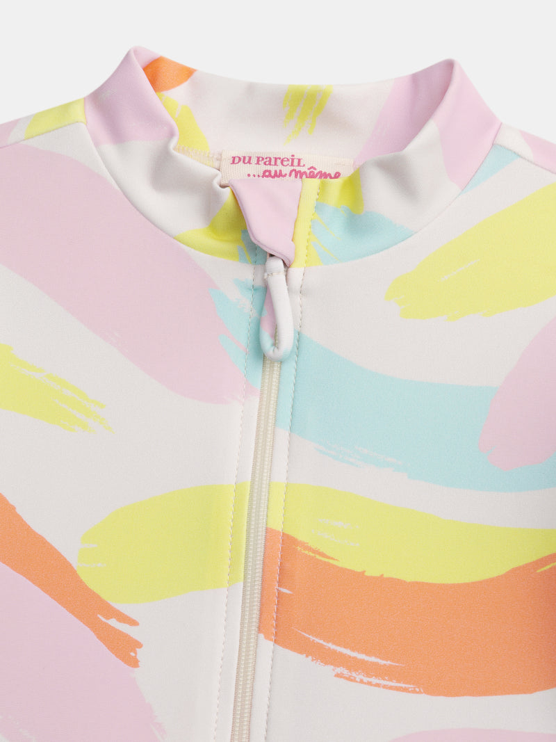 Costume da bagno UPF 50+ tie-dye per ragazze
