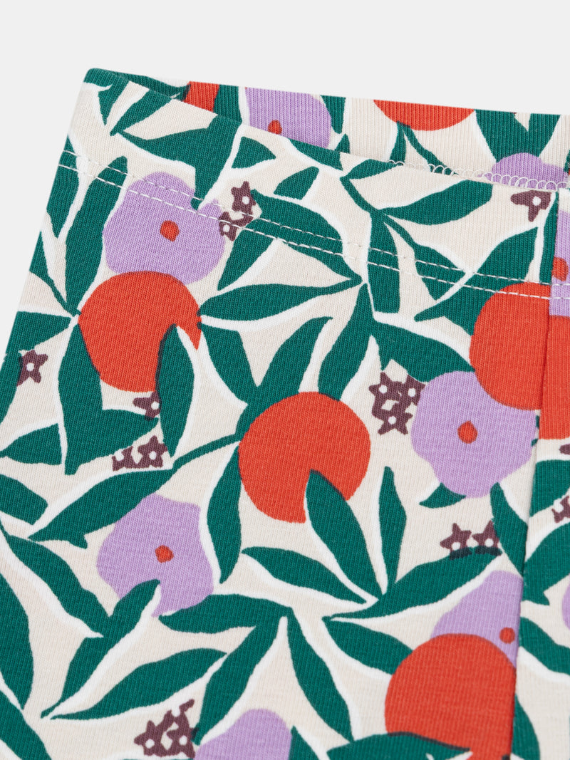 Leggings con stampa floreale per bambine