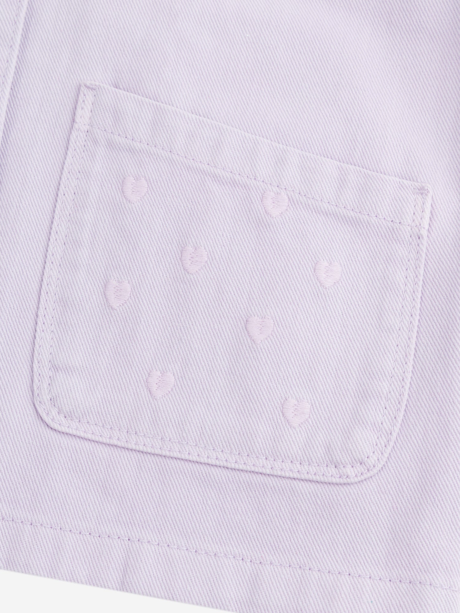 Giacca viola con tasche e ricamo a cuore per ragazze
