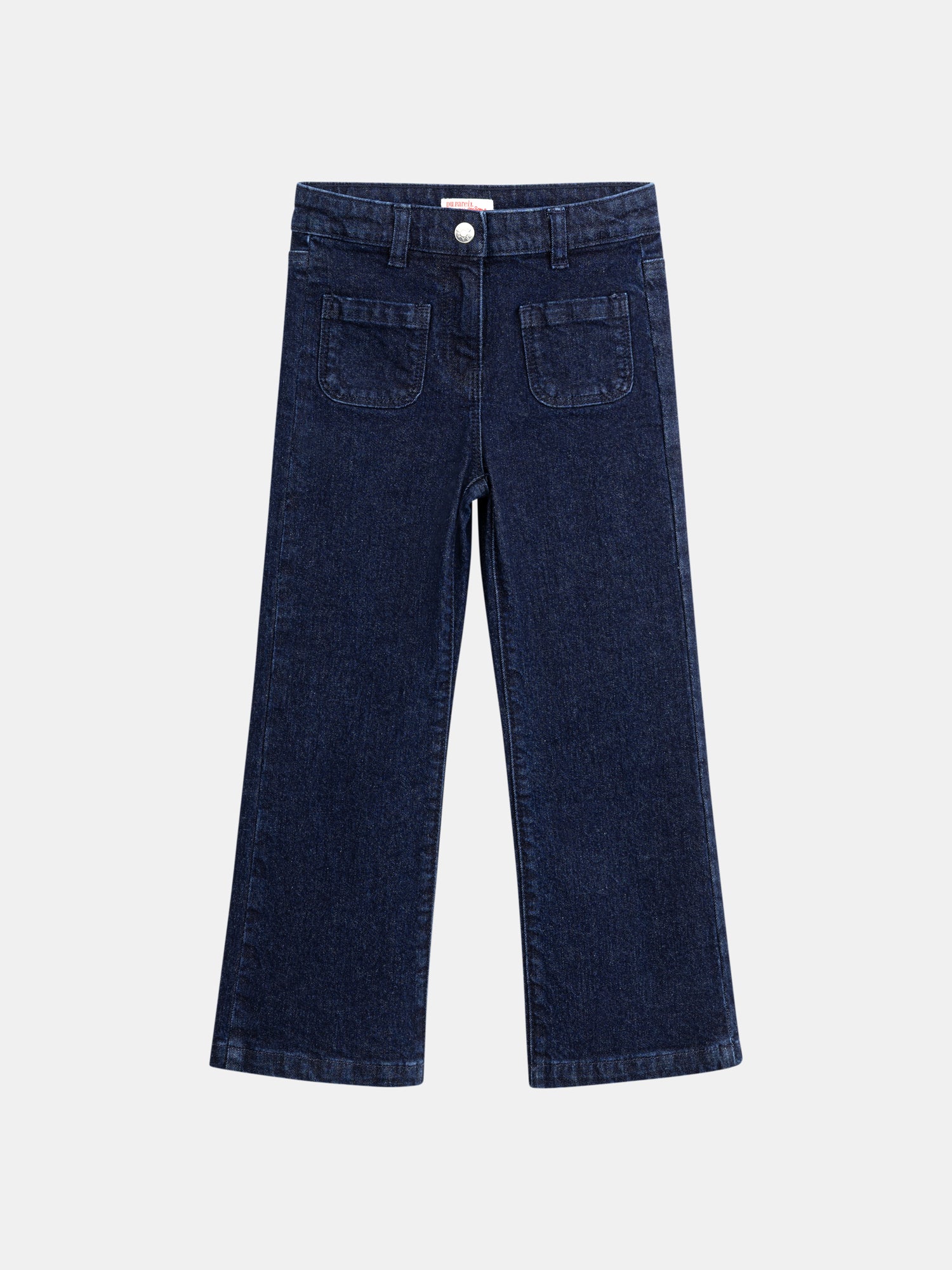 Jeans in denim blu scuro con tasche per ragazze