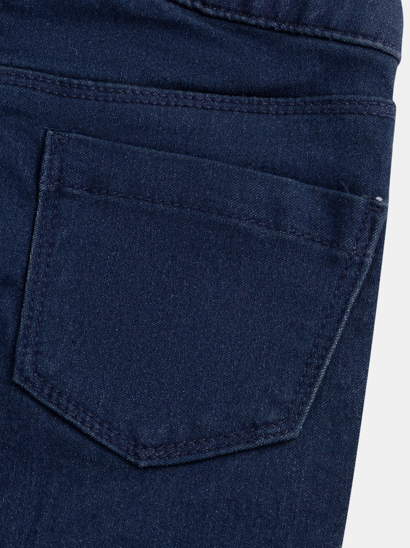 Pantaloni da jogging in denim blu scuro per ragazze