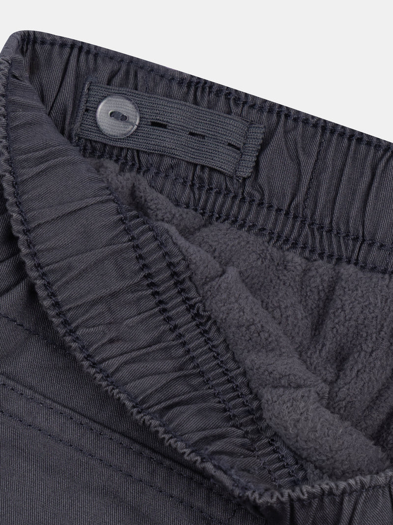 Pantaloni grigi foderati caldi per ragazzi