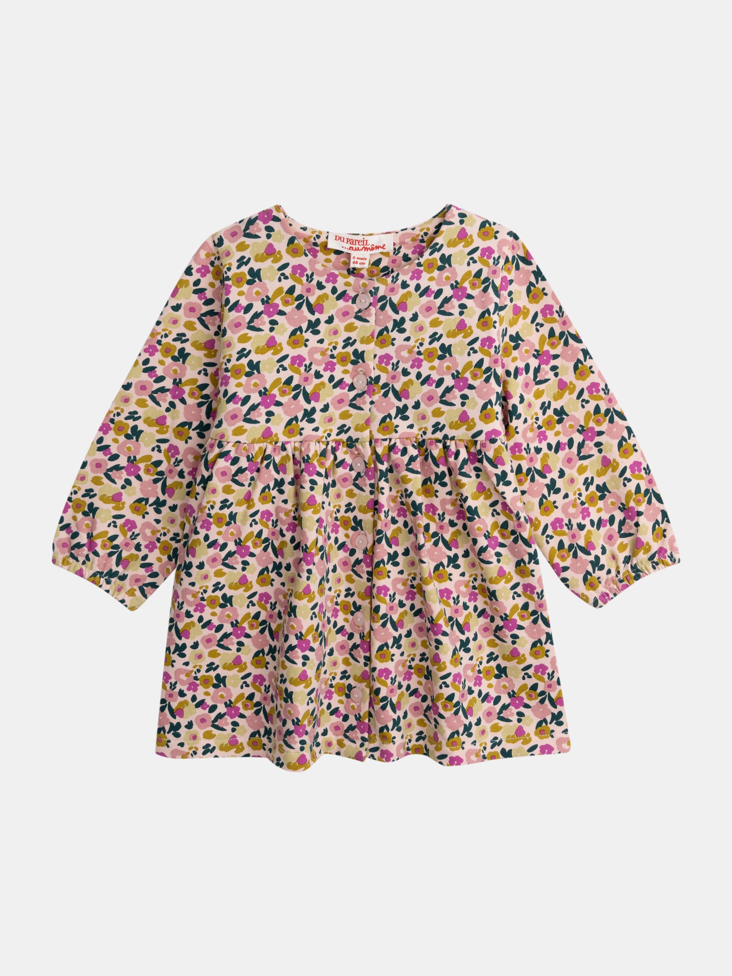 Completo abito stampato e leggings "Wild Campus" per bambina