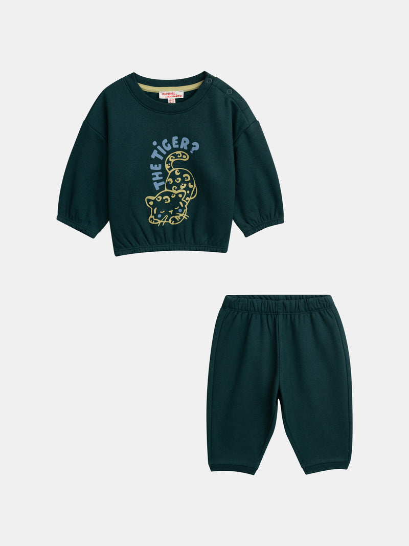 Completo verde "Wild Campus" per bambino