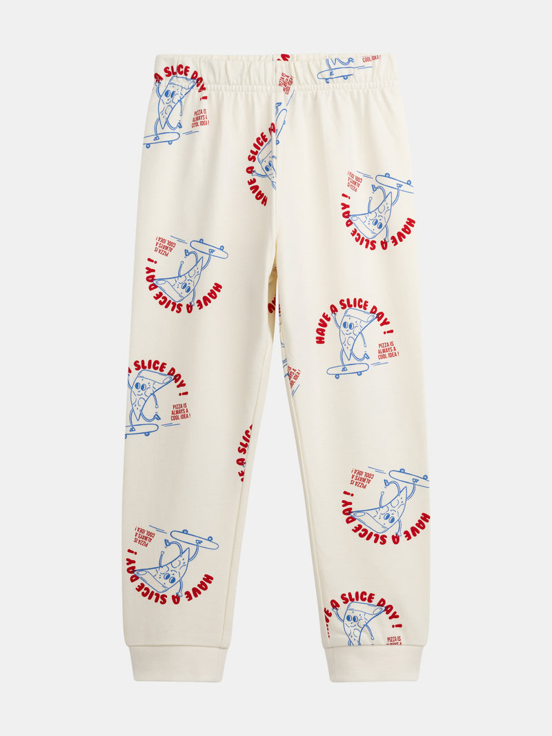 Pigiama 2 Pezzi in Pile Stampato "Have a Slice Day!" per Bambino