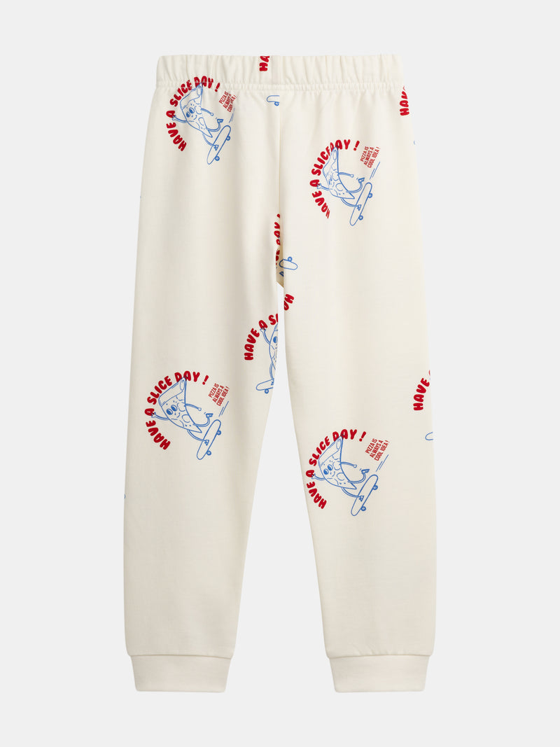 Pigiama 2 Pezzi in Pile Stampato "Have a Slice Day!" per Bambino