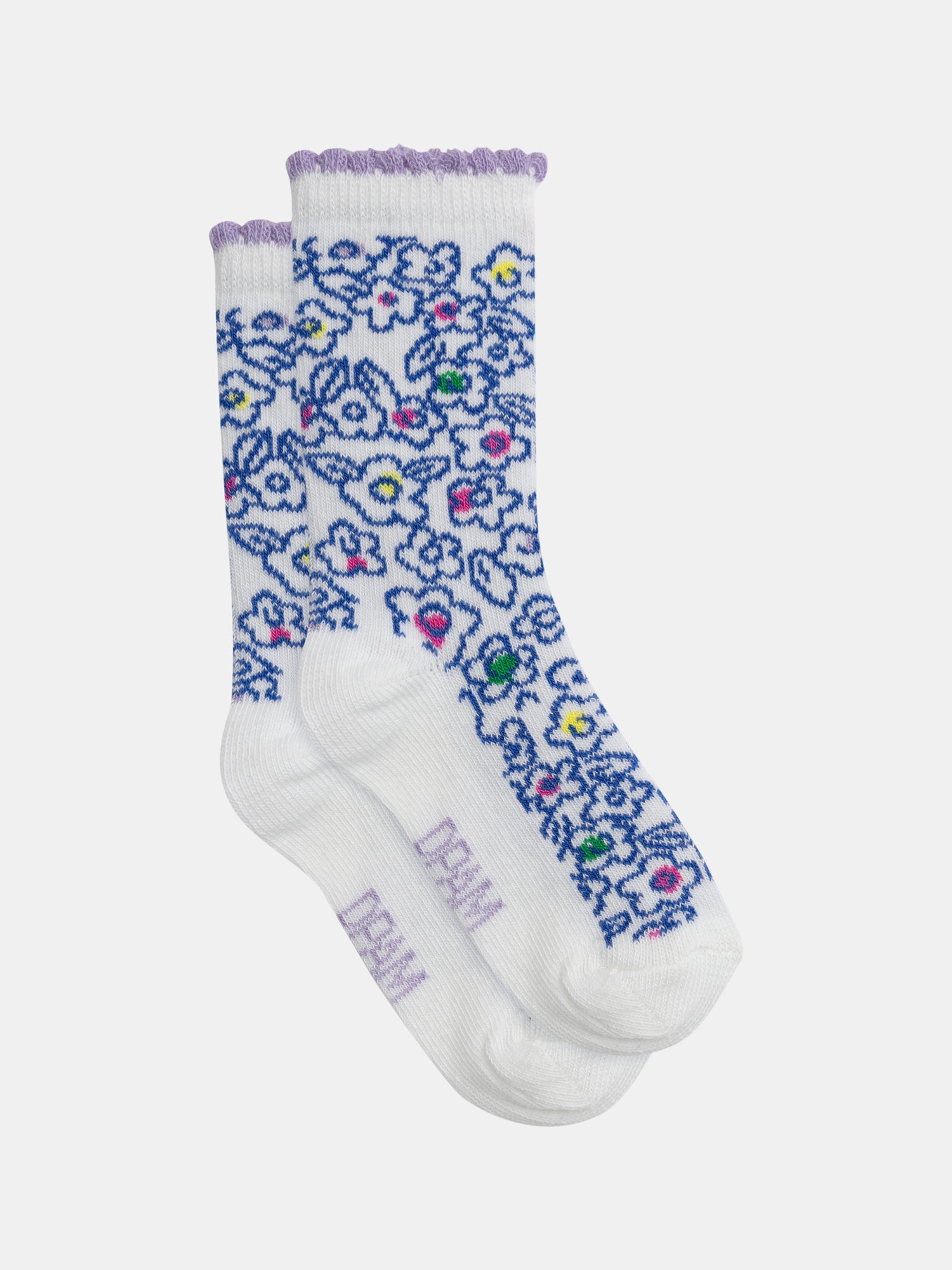 Chaussettes écrues motifs fantasies bébé fille
