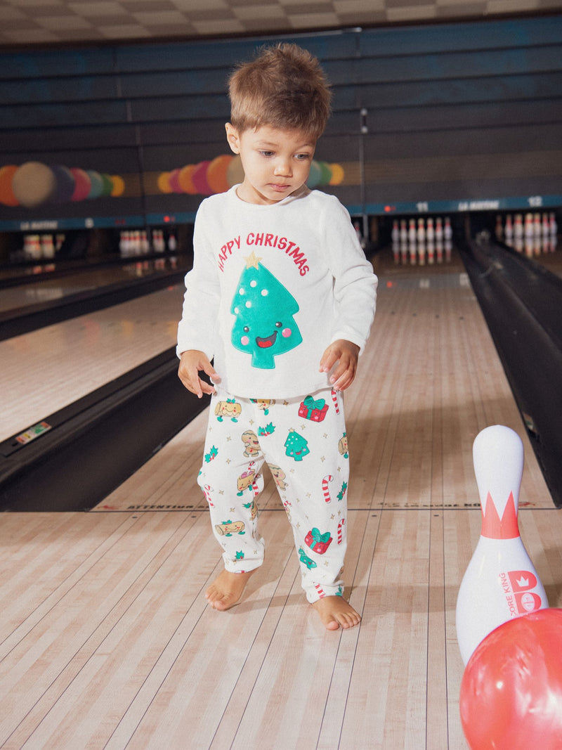 Pyjama 2 pièces en velours Noël pour bébé garçon