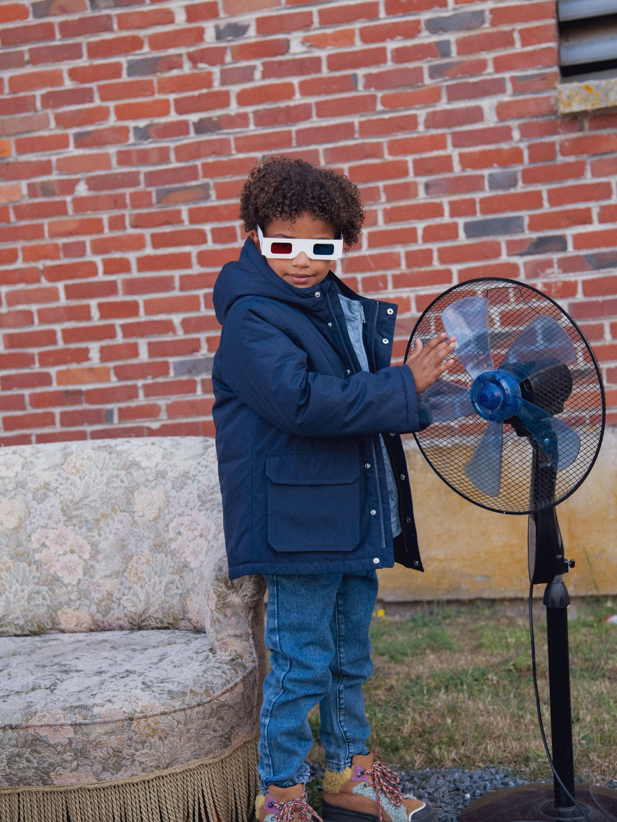 Parka 3 in 1 e giacca piumino blu per ragazzi