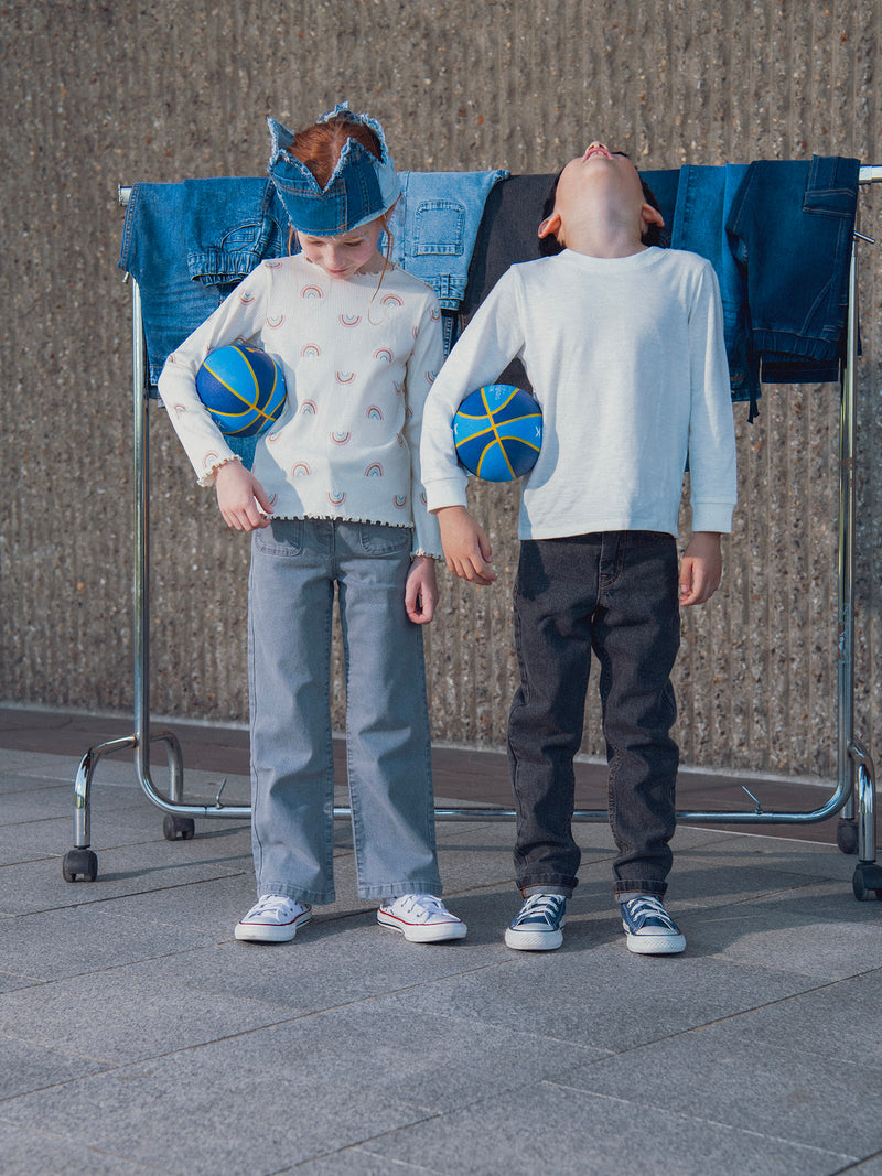 Jean in denim grigio per ragazzi