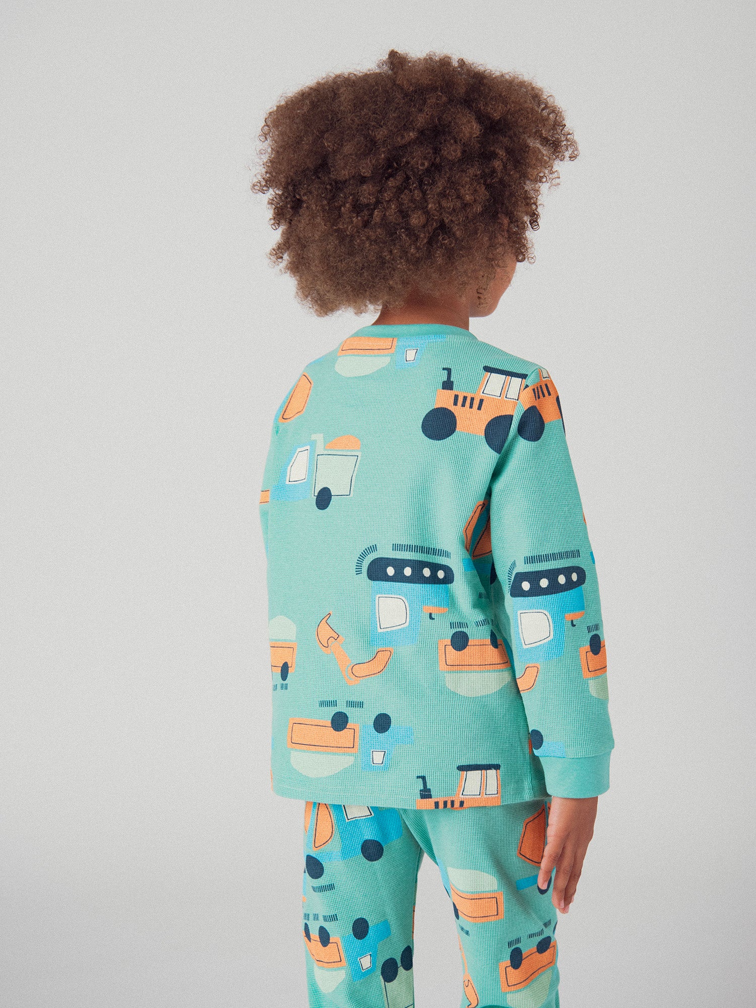 Le pyjama 2 pièces vert à imprimé "Chantier" pour bébé garçon