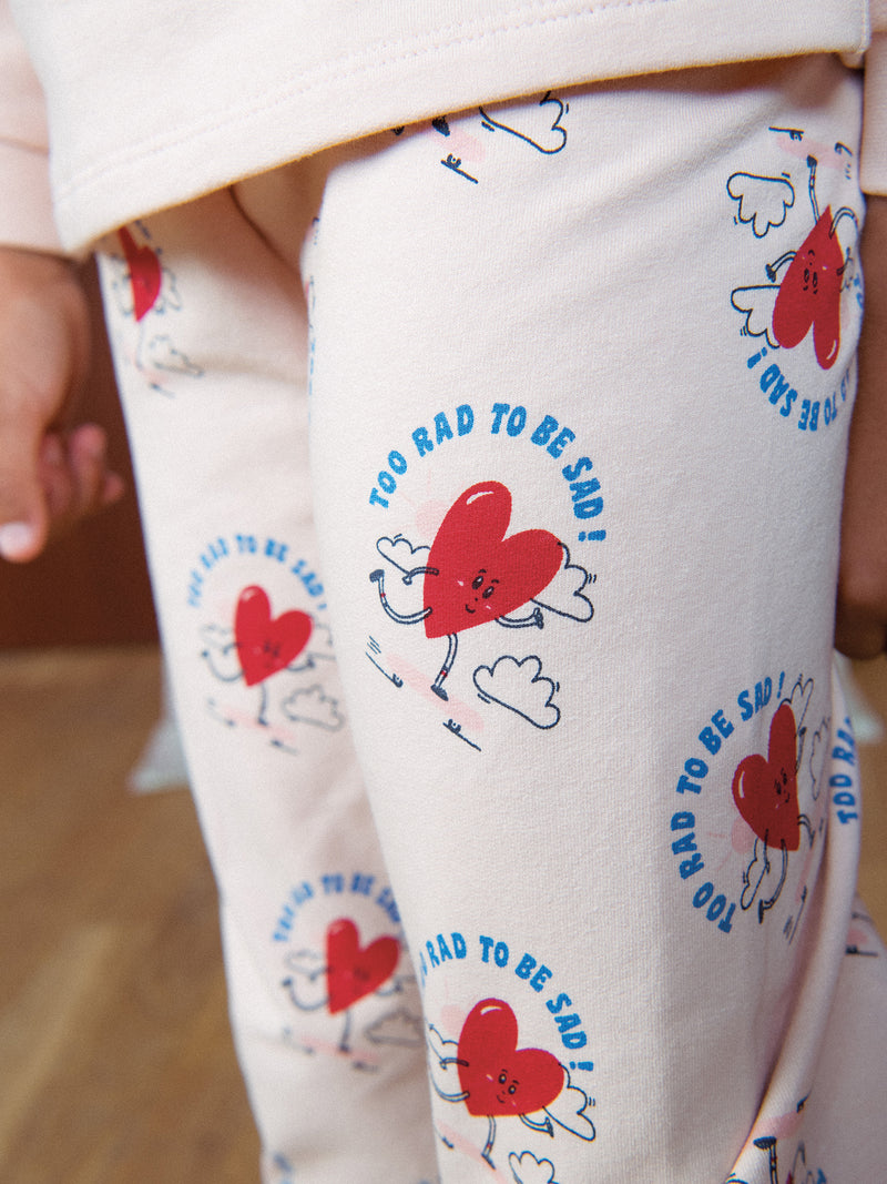Pigiama rosa in felpa "My Heart Beats for Riding" per bambina