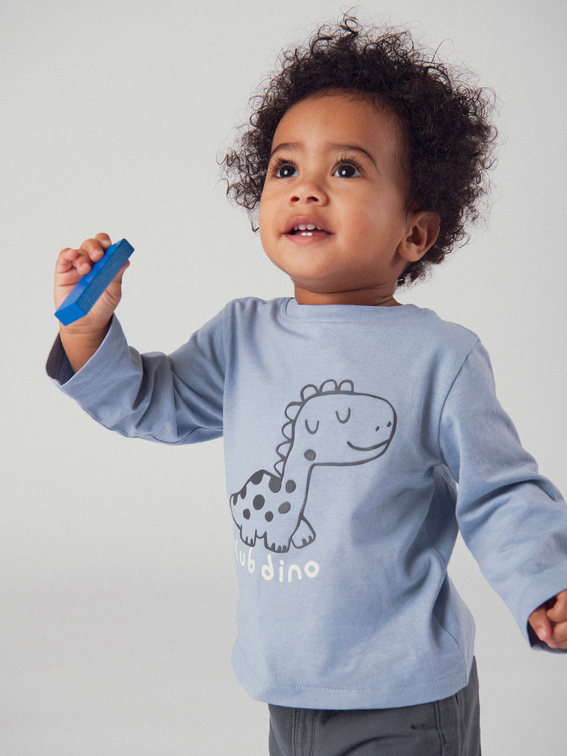 T-shirt blu "Club Dino" per bambini