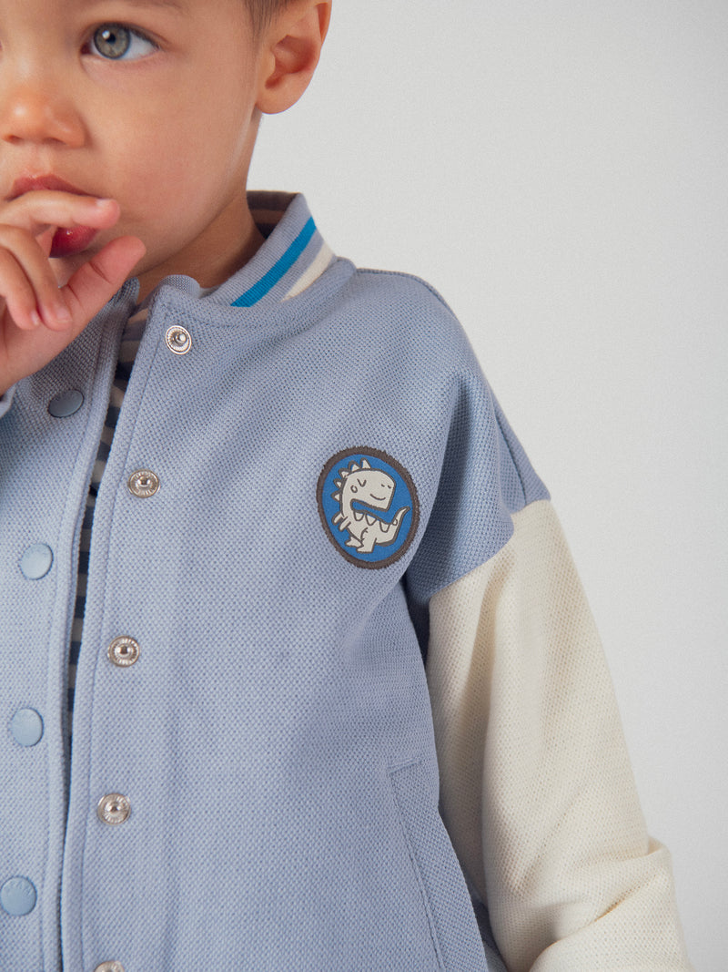 Cardigan bicolore in stile teddy per bambini maschi