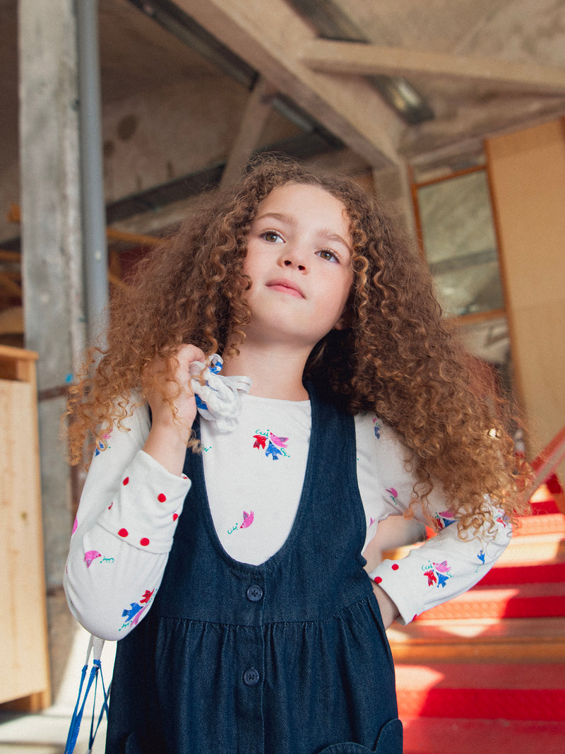 T-shirt reversibile rosa chiaro per ragazze
