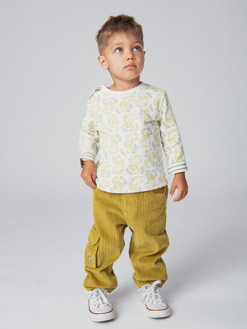 Pantaloni cargo verdi "Wild Campus" per bambino