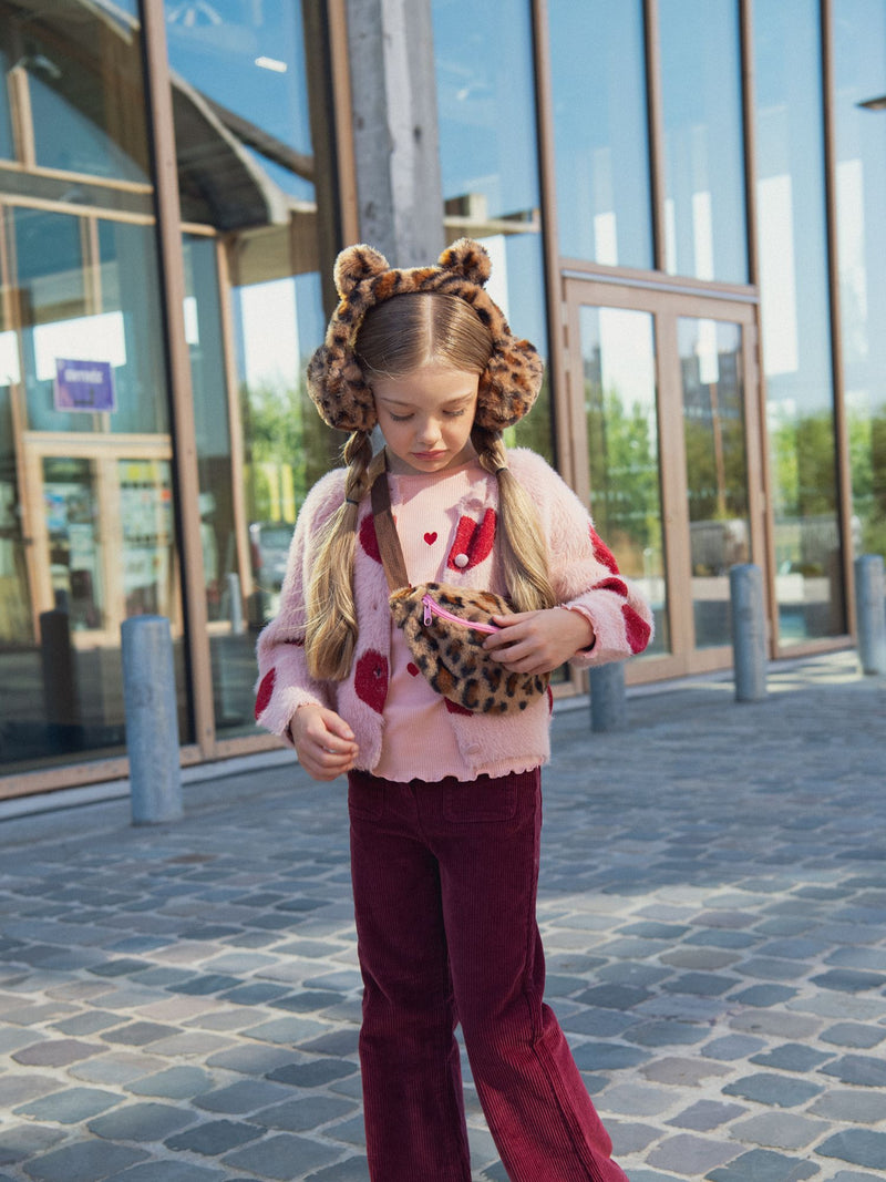 Pantaloni viola con tasche per ragazze