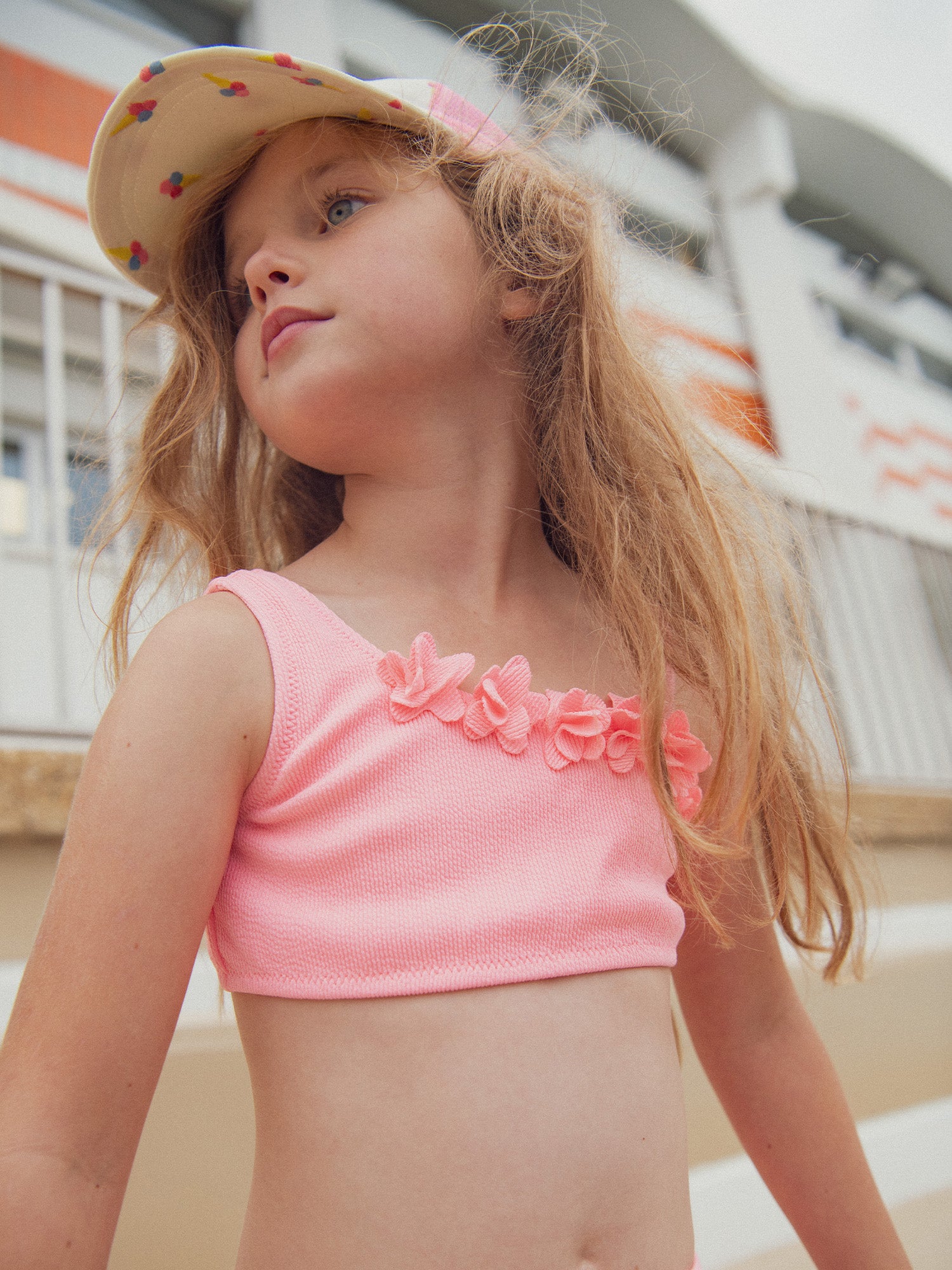 Costume da bagno rosa a due pezzi per ragazze