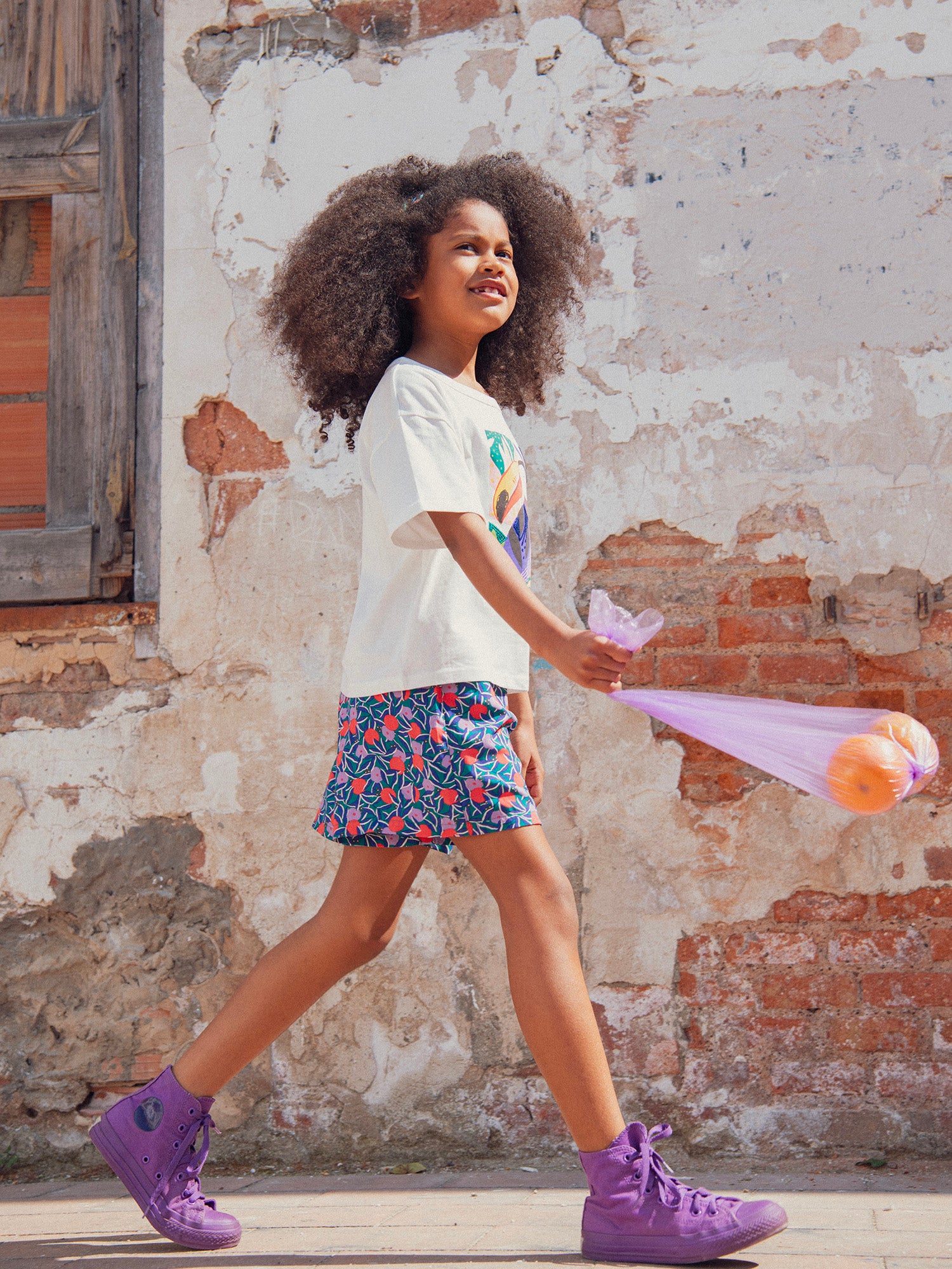 Shorts a stampa floreale per ragazze