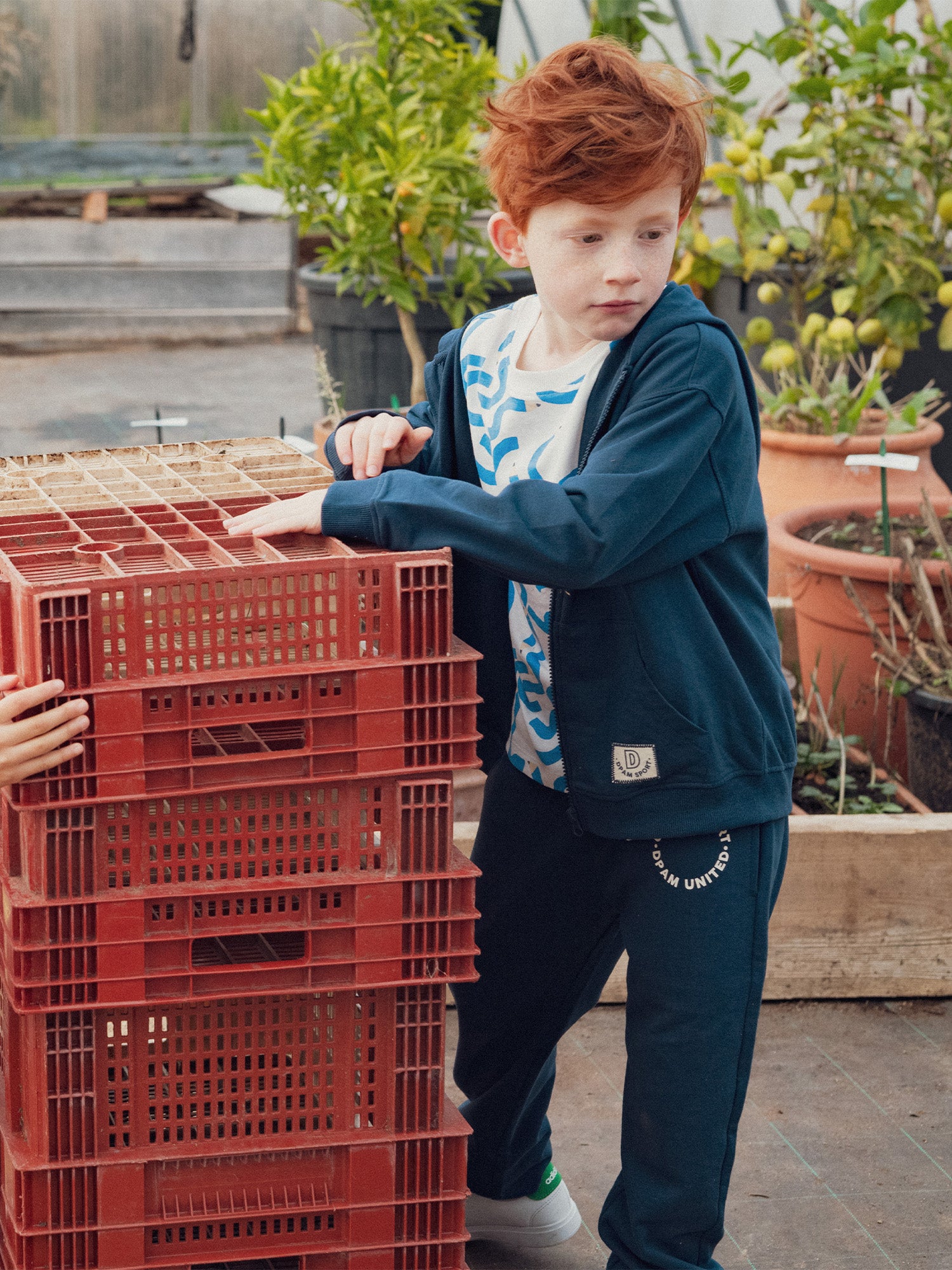 Bas de jogging bleu foncé pour garçon