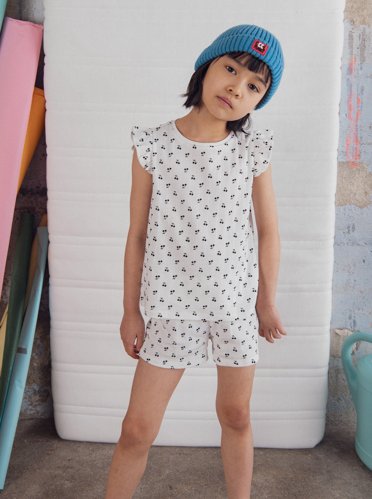 Pigiama corto stampato "CERISE" per bambine