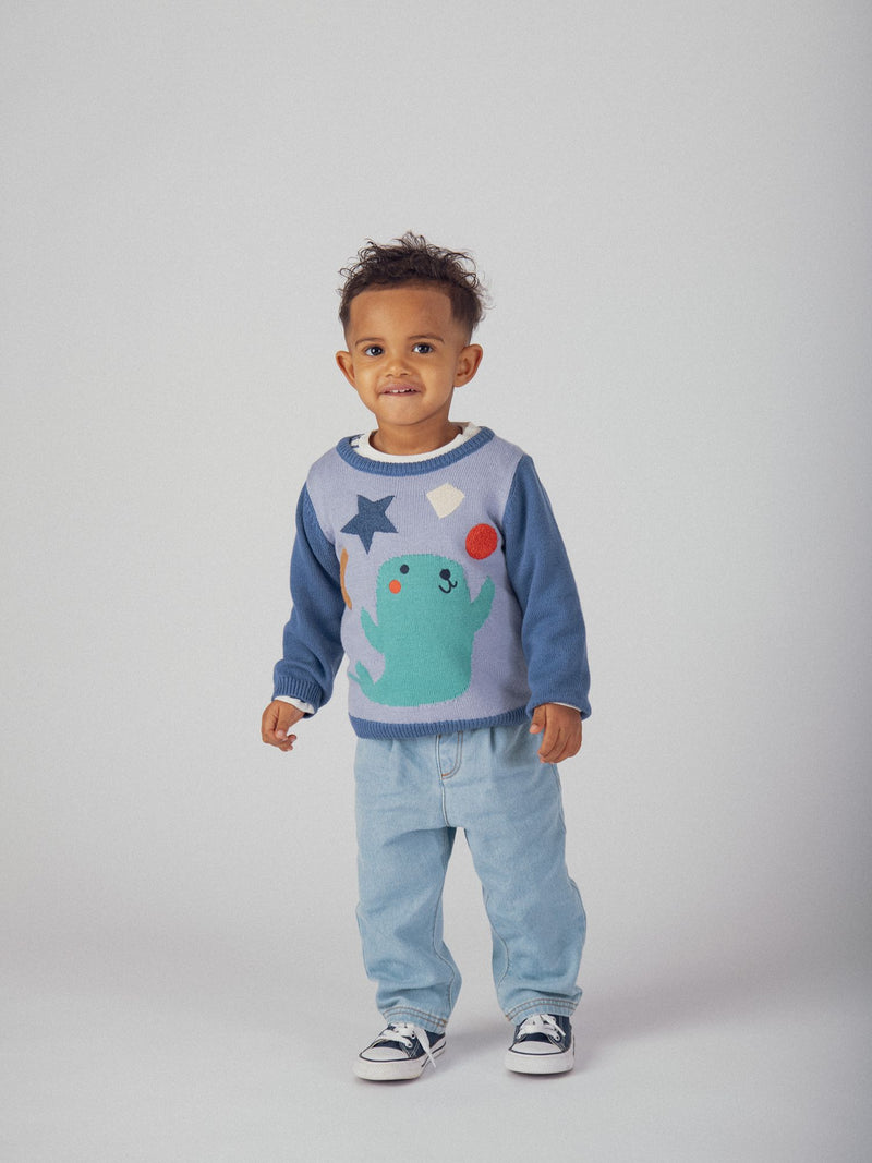 Maglione con motivo foca per bambino