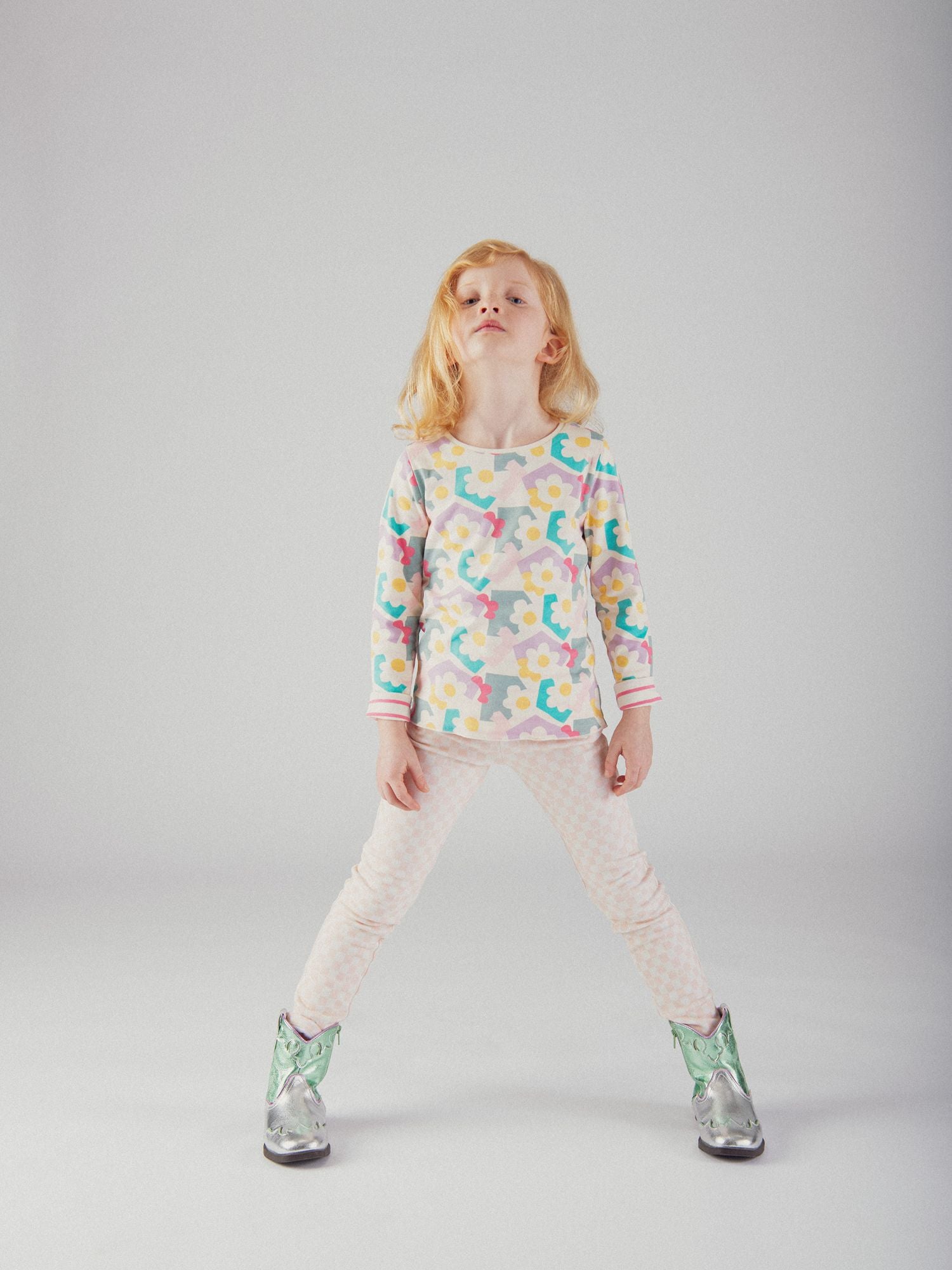 T-shirt a maniche lunghe reversibile per ragazze