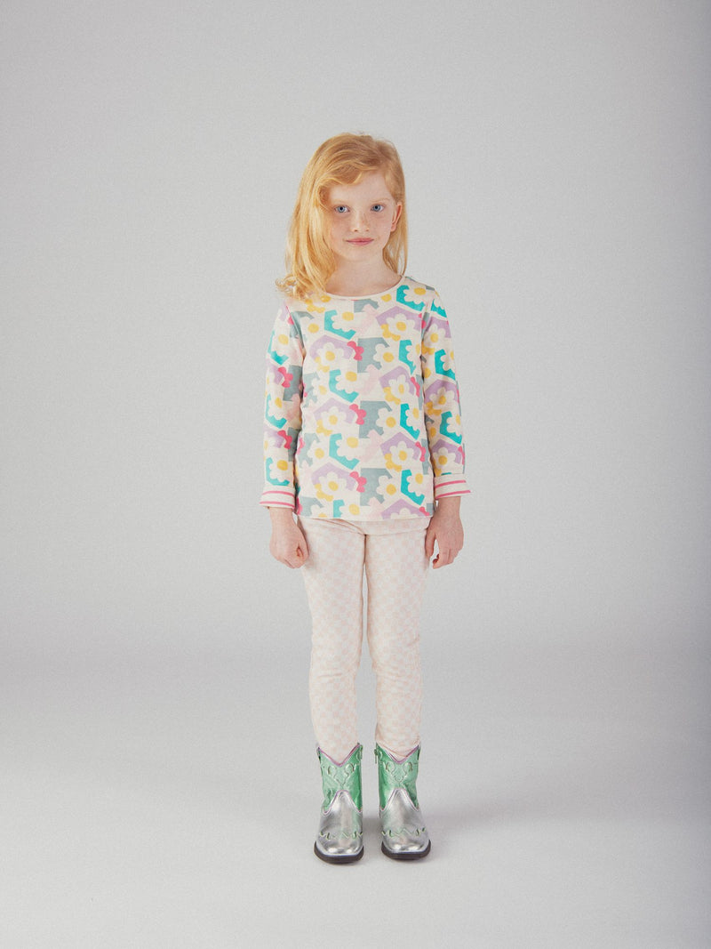 T-shirt a maniche lunghe reversibile per ragazze