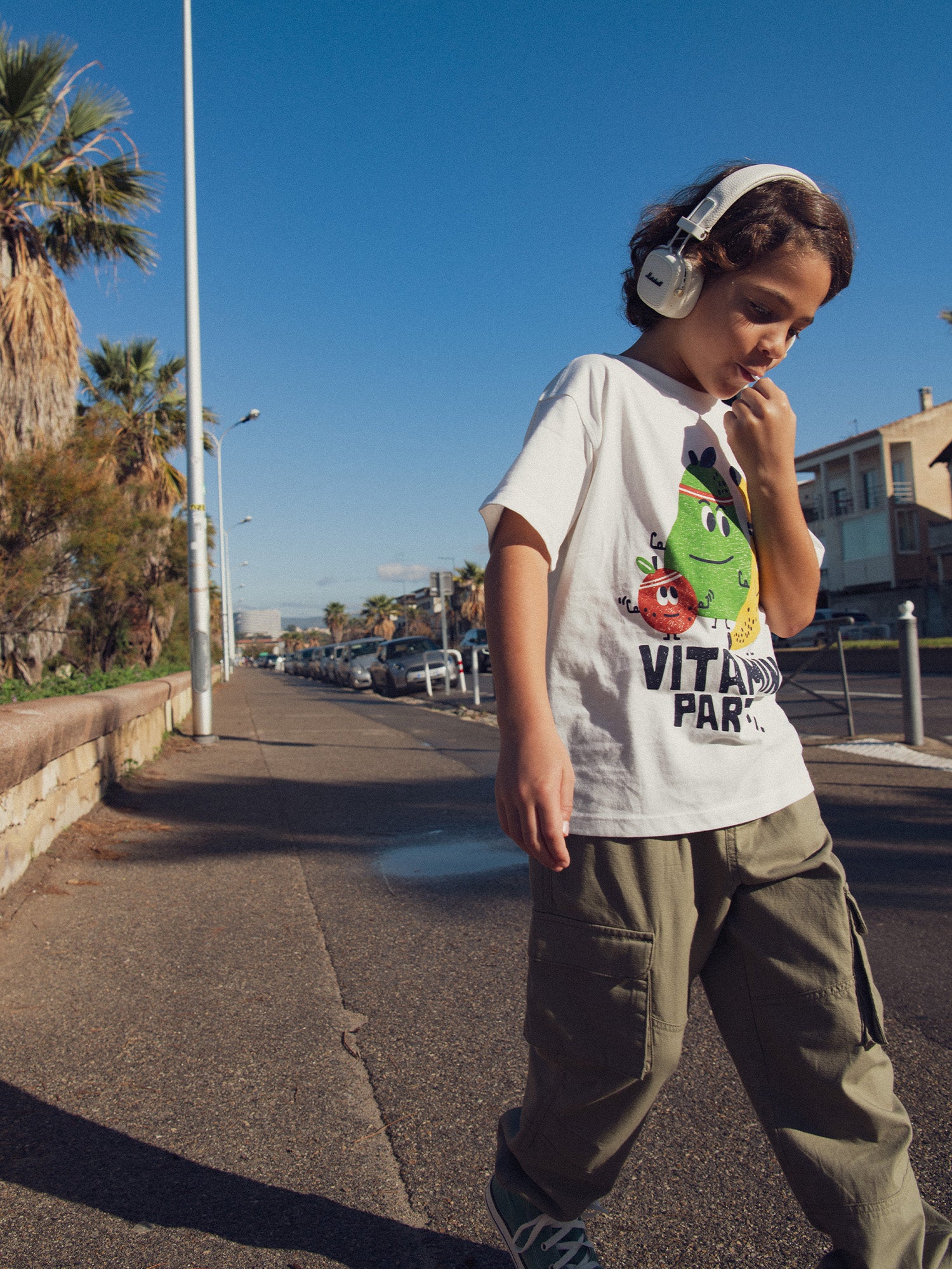 Pantaloni cargo khaki per ragazzi